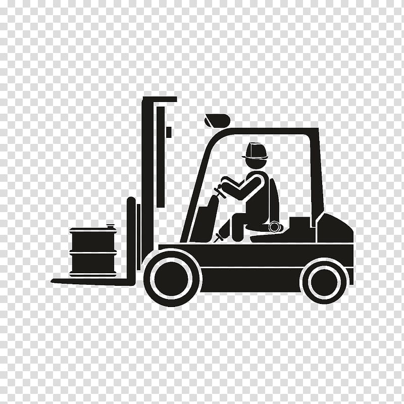 Forklift Technology, Machine, Truck, Silhouette, Logo, Sticker, Black And White
, Rectangle transparent background PNG clipart