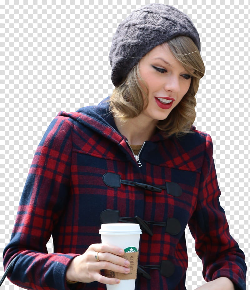 Taylor Swift, Taylor Swift carrying Starbucks disposable cup transparent background PNG clipart