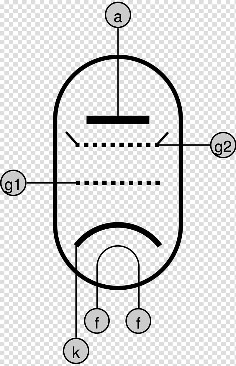 Vacuum Tube Black And White, Triode, Pentode, Octode, Tetrode, Symbol, Pentagrid Converter, Electronic Symbol transparent background PNG clipart