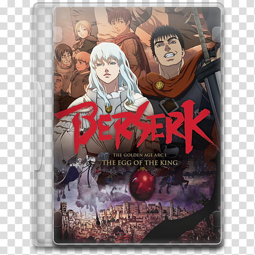 Movie Icon Mega , Berserk, The Golden Age Arc I, The Egg of the King, Berserk DVDcase transparent background PNG clipart