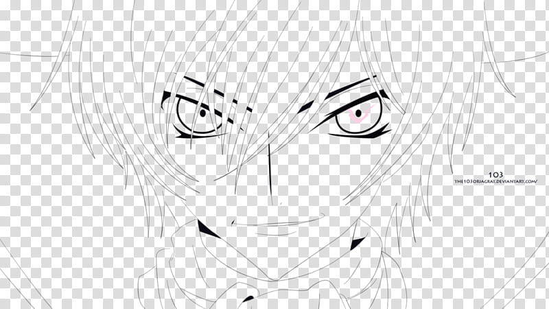 Lelouch lineart transparent background PNG clipart