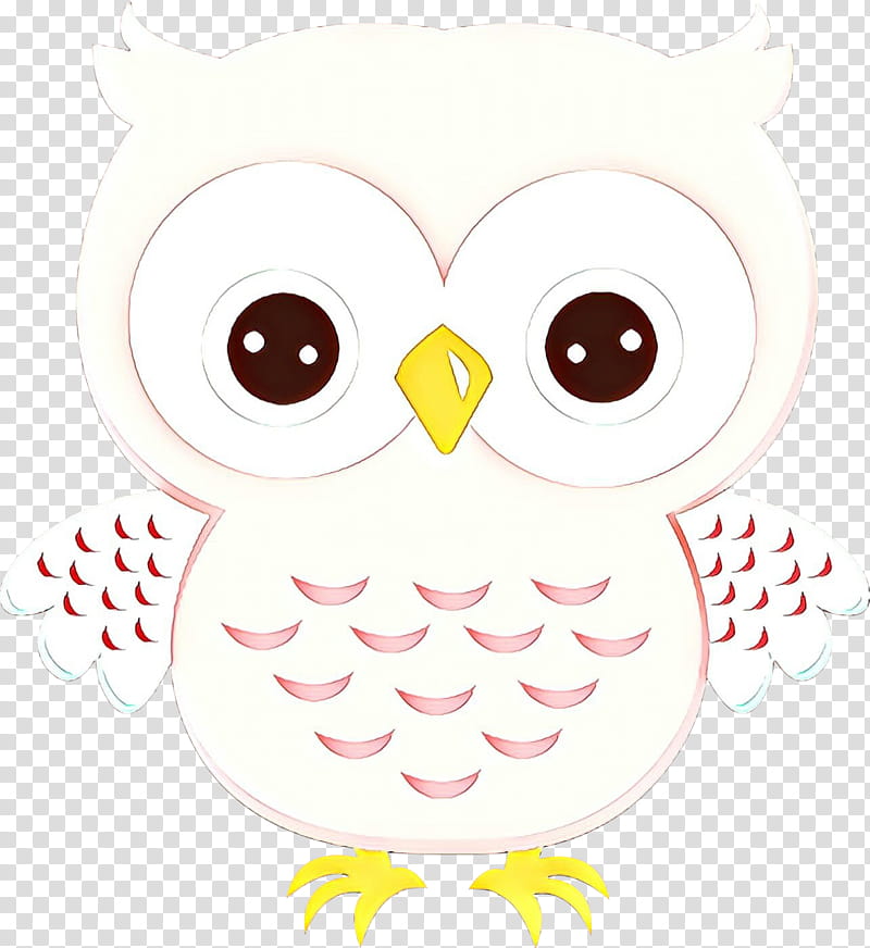 owl white bird bird of prey, Cartoon, Snowy Owl transparent background PNG clipart
