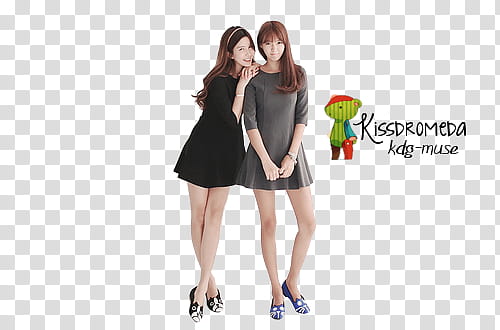Jiwon and Yurim Dahong Models render transparent background PNG clipart