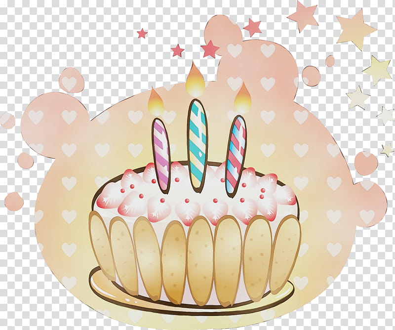 Birthday cake, Watercolor, Paint, Wet Ink, Royal Icing, Cake Decorating, Buttercream, Sugar Paste transparent background PNG clipart
