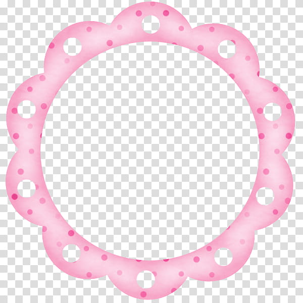 round pink frame transparent background PNG clipart