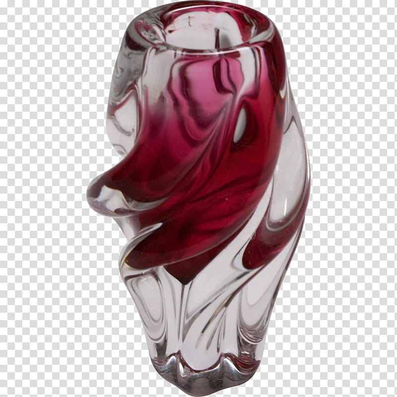 Modern, Vase, Glass, Glass Art, Studio Glass, Ruby Lane, Amethyst, Maroon transparent background PNG clipart
