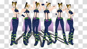 MMD Jojo and Junko&#;s pose transparent background PNG clipart