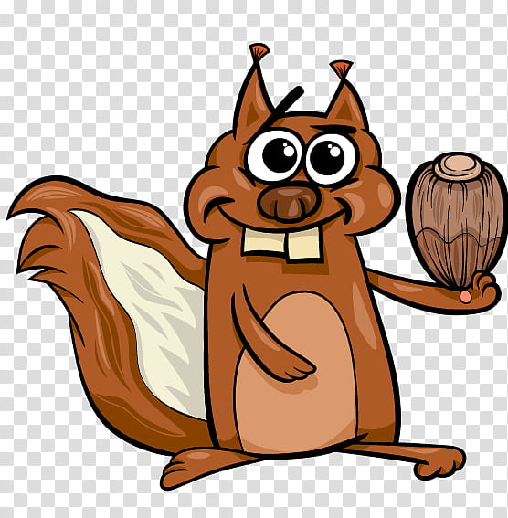 Beaver, Squirrel, Drawing, Nut, Cartoon, Humour, Food, Chipmunk transparent background PNG clipart