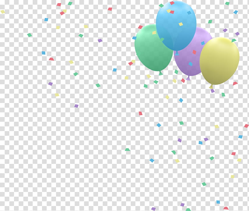 balloon confetti party supply pattern transparent background PNG clipart