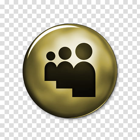 Network Gold Icons, myspace-, round brown and black icon transparent background PNG clipart