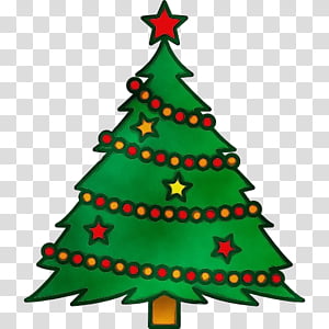 Christmas decoration, Watercolor, Paint, Wet Ink, Christmas Tree, Colorado Spruce, Oregon Pine, Christmas Ornament transparent background PNG clipart thumbnail