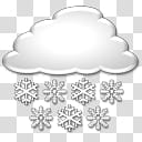 Aero Cyberskin Weather Release, white clouds and snow flakes illustration transparent background PNG clipart