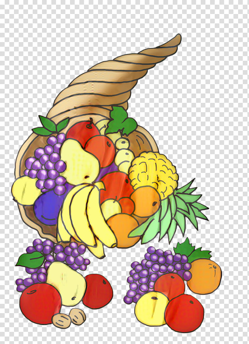 Pineapple, Thanksgiving, Pumpkin Pie, Cornucopia, Turkey Meat, Food, Grape, Fruit transparent background PNG clipart