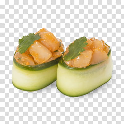 two zucchini rolls transparent background PNG clipart