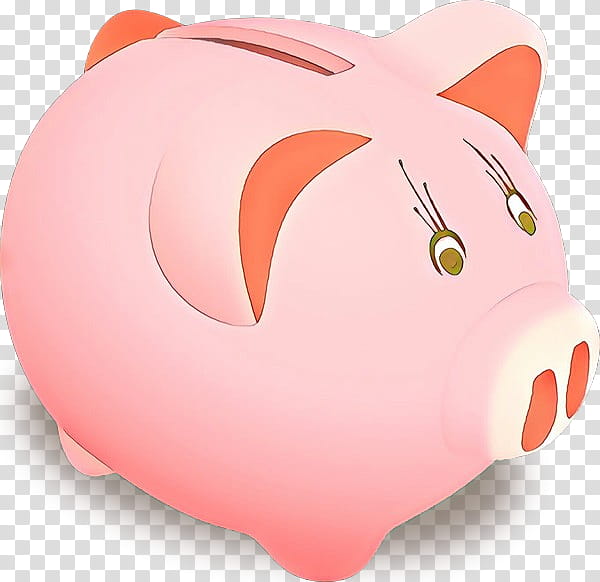 Piggy bank, Cartoon, Pink, Money Handling, Snout, Saving transparent background PNG clipart