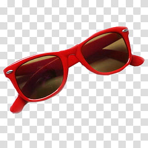 Vintage, black sunglasses with red frames transparent background PNG clipart