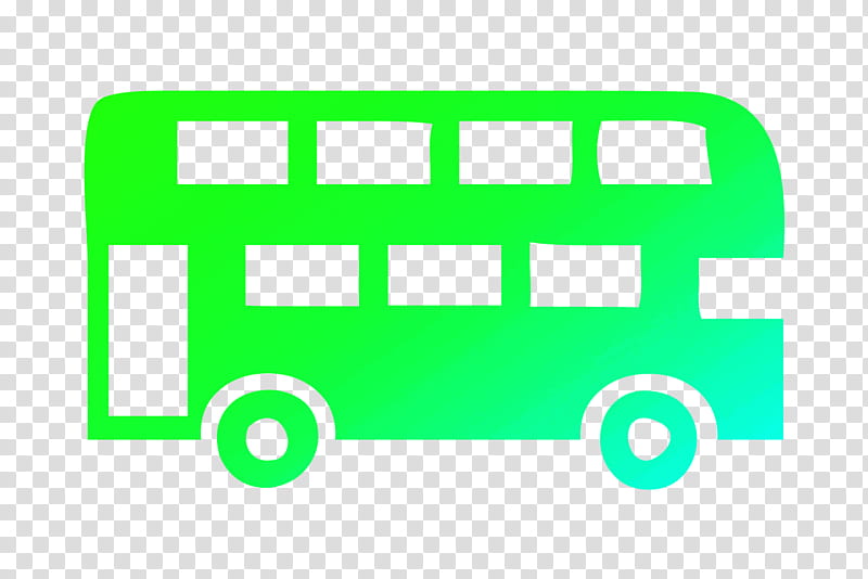 Bus, Flat Design, Silhouette, Transport, Green, Vehicle, Line transparent background PNG clipart