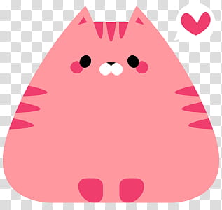 Meow, illustration of pink cat transparent background PNG clipart