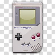 Gloss Dock Icons, Emulator_Nintendo_GameBoy, turned-off gray Nintendo Game Boy transparent background PNG clipart