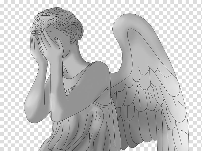 Weeping Angel, illustration of cherub transparent background PNG clipart