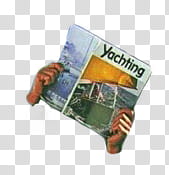 , person holding Yachting newspaper transparent background PNG clipart