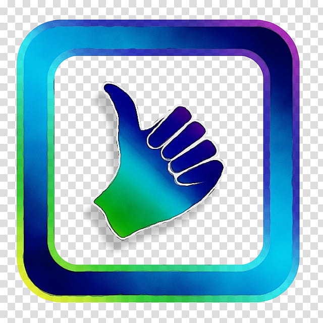 hand icon finger gesture thumb, Watercolor, Paint, Wet Ink, Technology, Electric Blue, Symbol transparent background PNG clipart