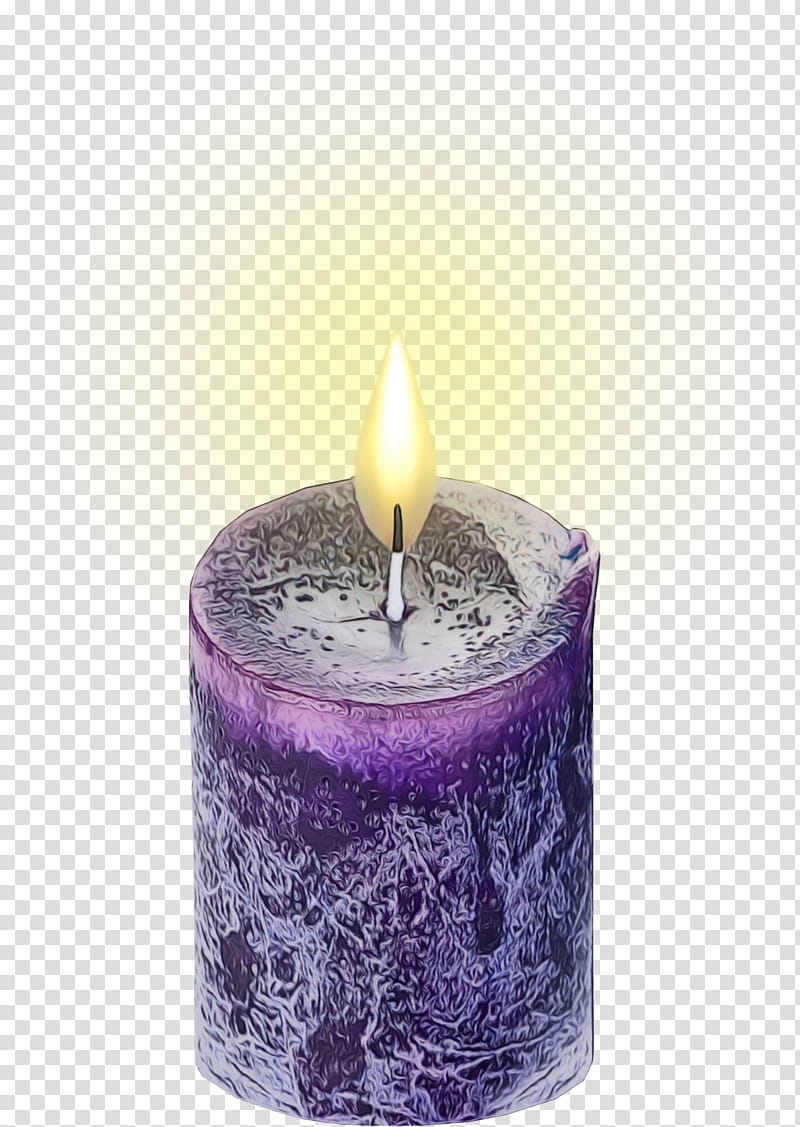 candle purple lighting violet wax, Watercolor, Paint, Wet Ink, Candle Holder, Flameless Candle, Interior Design transparent background PNG clipart