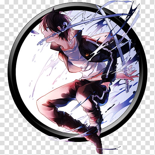 Noragami  Circle Icon, Noragami  [, anime character wearing black jacket transparent background PNG clipart