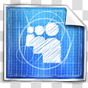 Blueprint  Social icon, MySpace-x, white and blue chart art transparent background PNG clipart