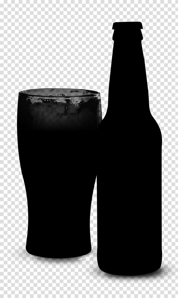 Glasses, Beer Bottle, Stout, Imperial Pint, Pint Glass, Glass Bottle, Beer Glasses, Black White M transparent background PNG clipart