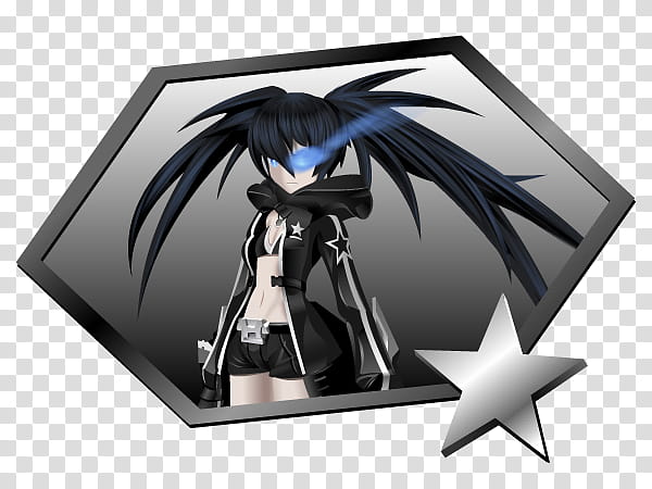 Black Rock Shooter : Flash Animation, woman wearing black coat illustration transparent background PNG clipart