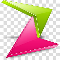 FileZilla Icon, FileZilla-Icon-Akkasone, green and pink arrow transparent background PNG clipart