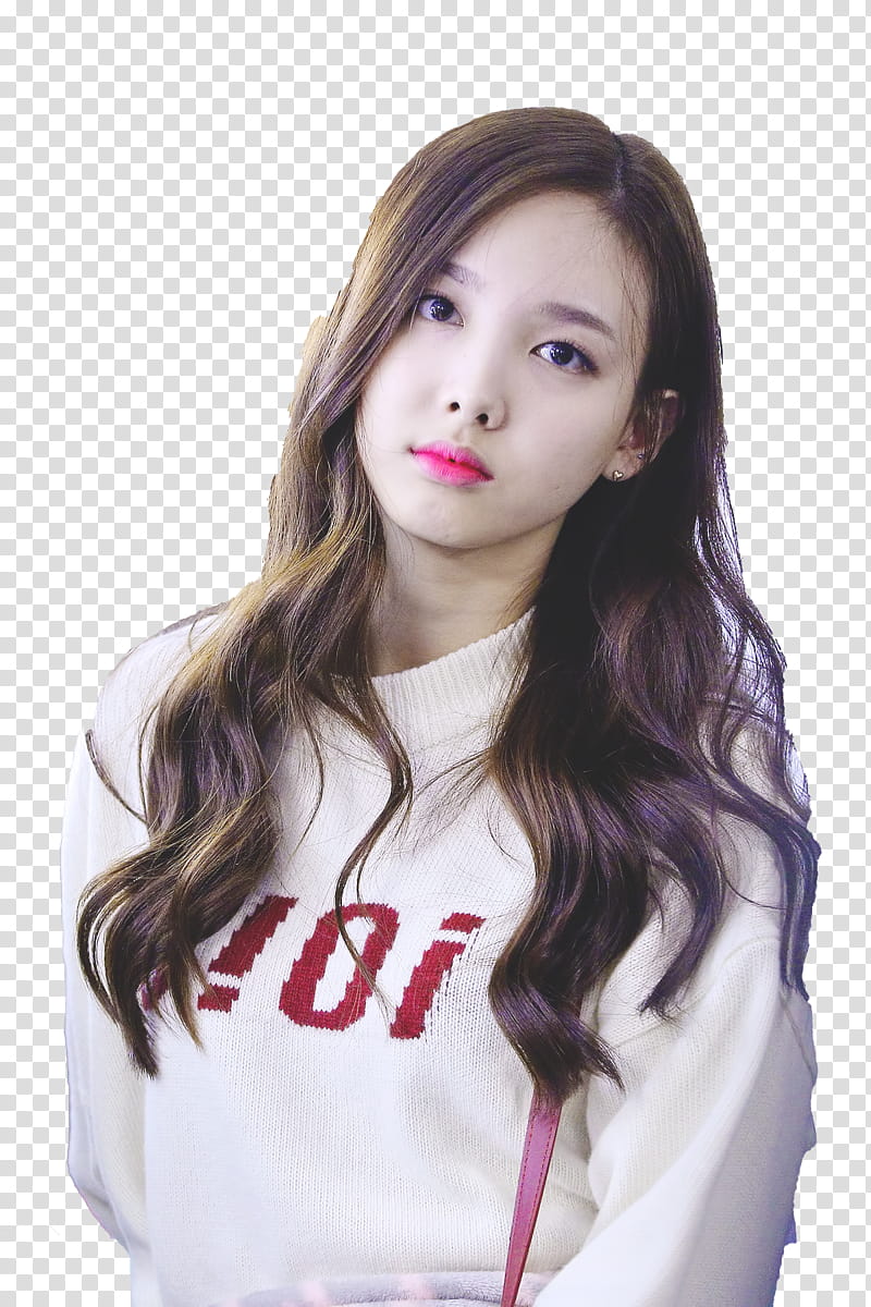RENDER TWICE NAYEON  s, woman wearing white and red sweater transparent background PNG clipart