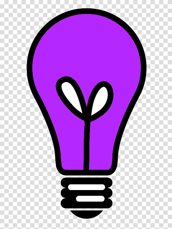 Light bulb, Purple, Violet, Line, Line Art, Magenta transparent background PNG clipart