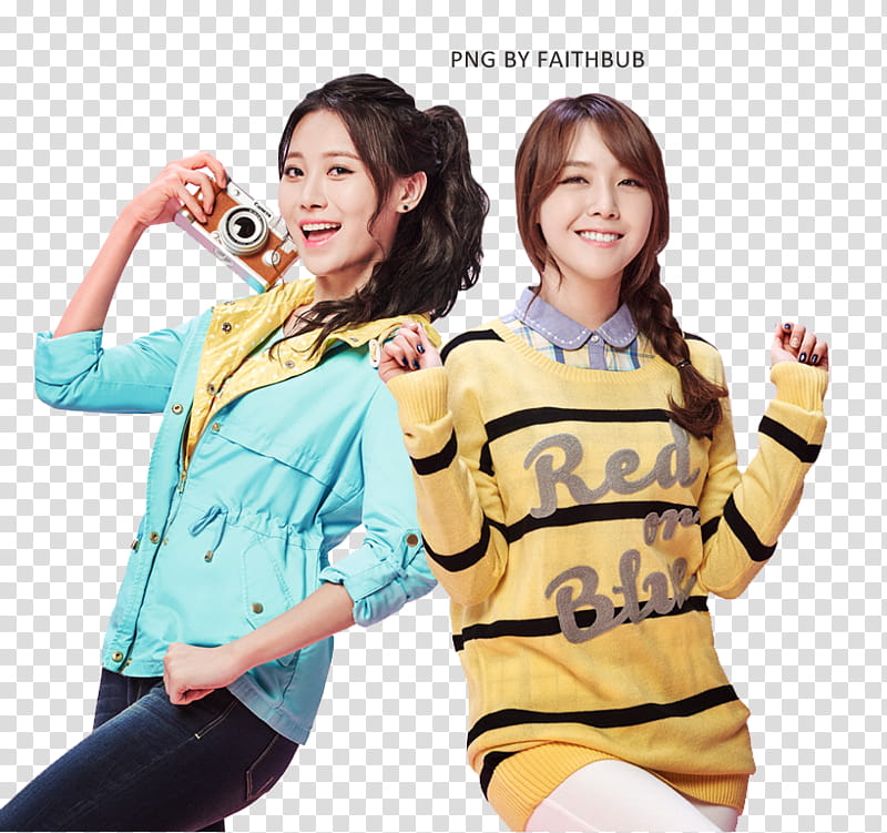 Yura and Minah Girls Day transparent background PNG clipart