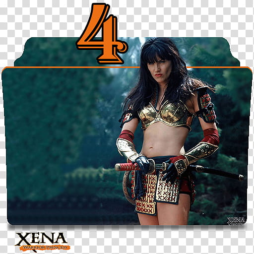 Xena Warrior Princess series and season folder ico, Xena S ( transparent background PNG clipart