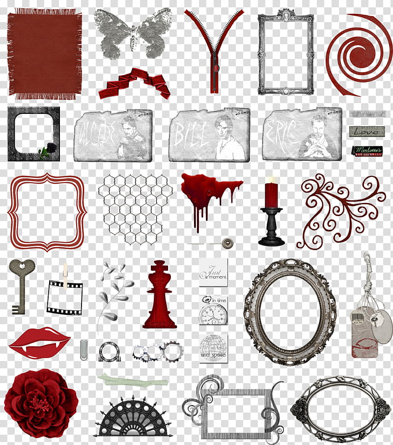 True Blood Vampire Word Art Clear Cut , assorted-color floral frames transparent background PNG clipart