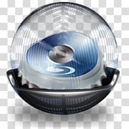 Sphere   , Blu-Ray disc in clear glass enclosure transparent background PNG clipart