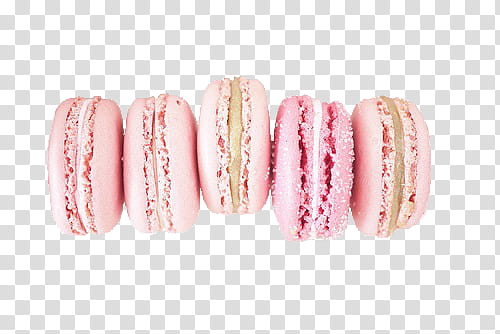 Aesthetic pink mega , five french macaroons transparent background PNG clipart