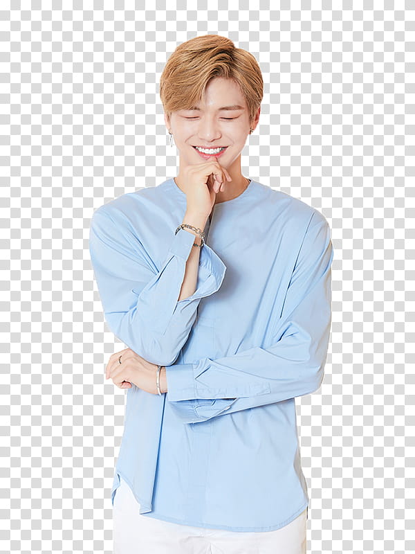 WANNA ONE S , man holding his chin transparent background PNG clipart