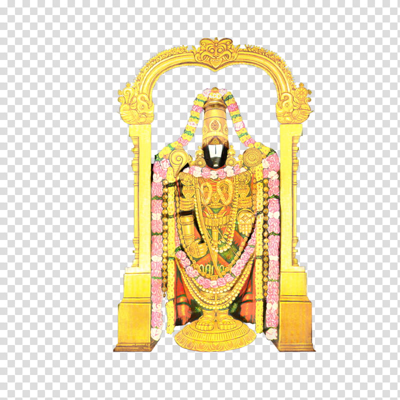Sri Venkateswara Swamy Vaari Temple Yellow, Hinduism, Hindu Temple, Lakshmi, Trumpet, Tirupati, Statue, Shrine transparent background PNG clipart
