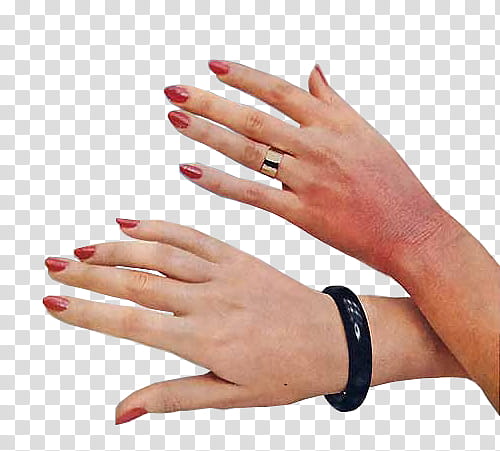 Almighty Hands, woman wearing black bangle and gold-colored ring transparent background PNG clipart
