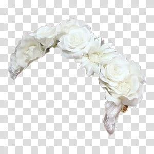 Flower Crowns, white flower headband transparent background PNG clipart