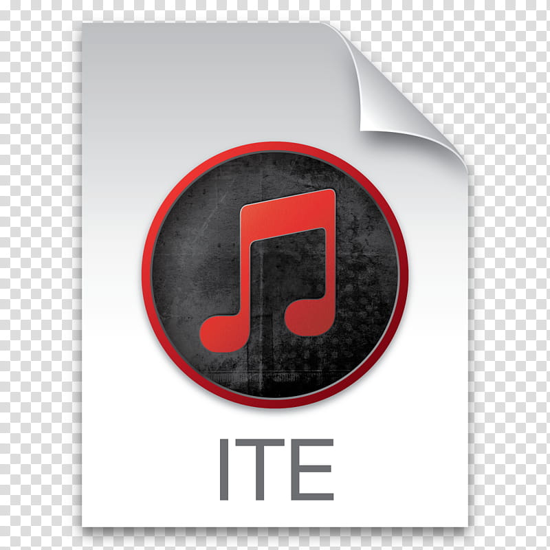 Dark Icons Part II , iTunes-ite, black and red ITE file icon transparent background PNG clipart
