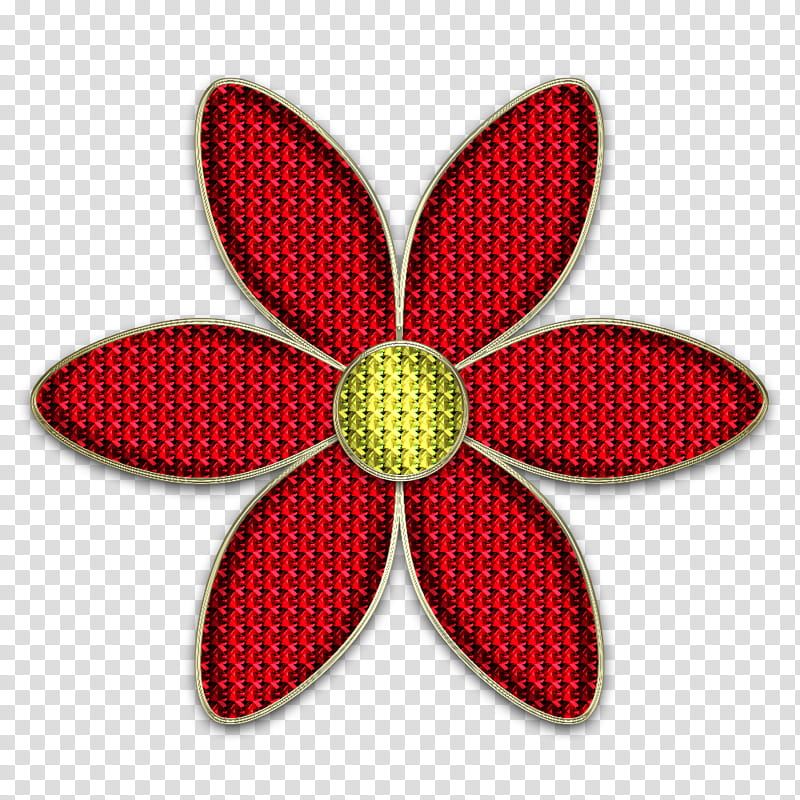 Decorative flowerses in, red and gold flower illustration transparent background PNG clipart