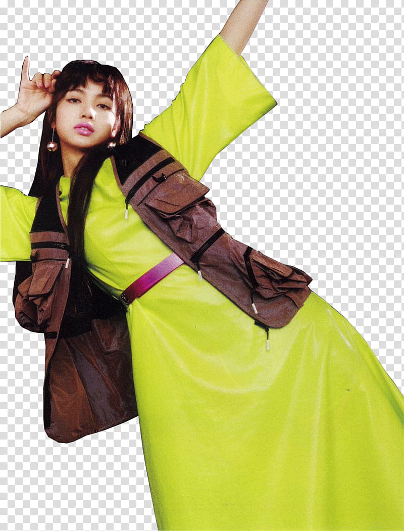 Lisa BLACKPINK NYLON JAPAN, woman in green dress transparent background PNG clipart