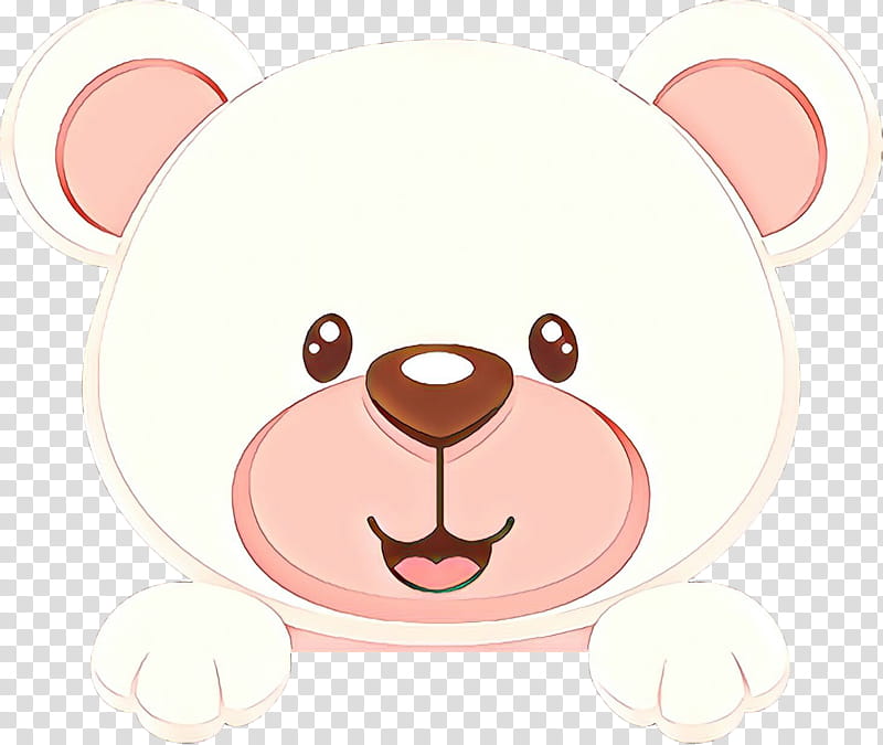 cartoon nose face facial expression head, Cartoon, Pink, Snout, Bear, Cheek transparent background PNG clipart