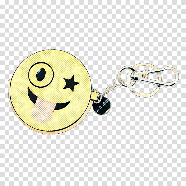 Emoticon Smile, Pop Art, Retro, Vintage, Key Chains, Yellow, Body Jewellery, Smiley transparent background PNG clipart