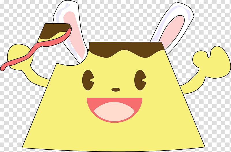Party Hat, Pudding, Figgy Pudding, Yellow, Nose, Smile, Line, Snout transparent background PNG clipart