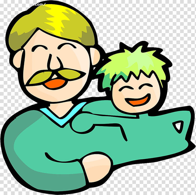 Boy, Father, Fathers Day, Son, Drawing, Comics, Animation, Green transparent background PNG clipart